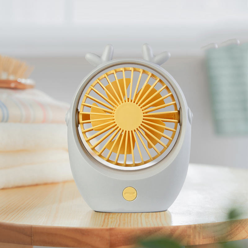 Ventilador Rana y Cervatillo — Mini Ventilador de Mesa