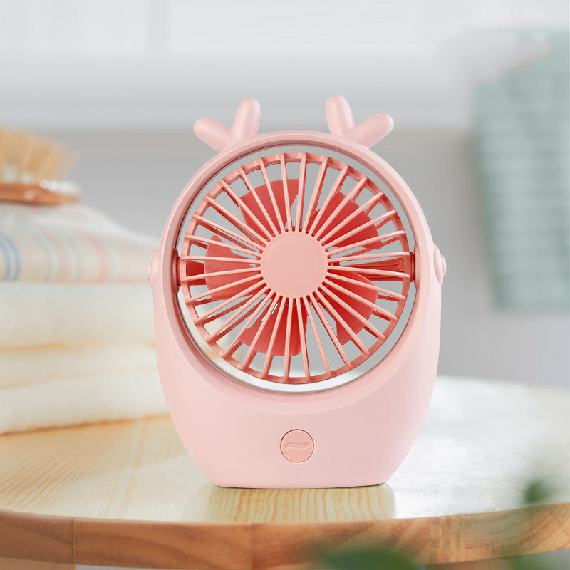 Ventilador Rana y Cervatillo — Mini Ventilador de Mesa