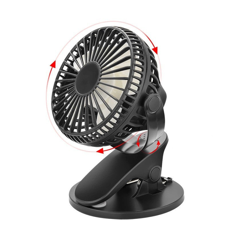Ventilateur à Pince — Poussette, Sac & Bureau · Silencieux, Rechargeable
