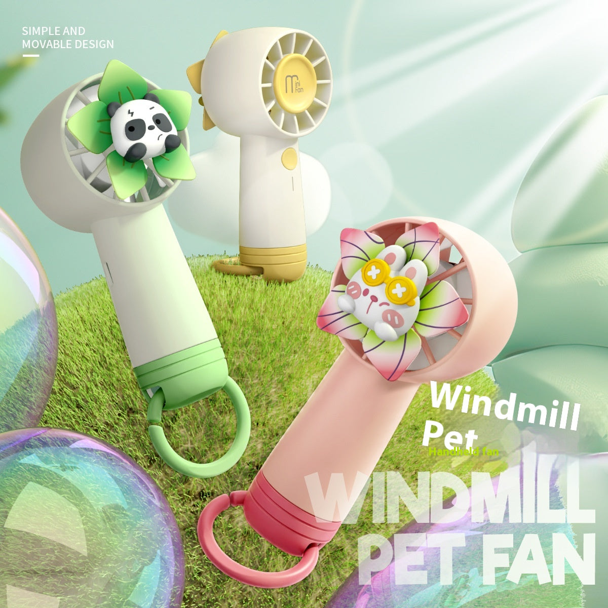 Ventilador Windmill Pet — Hélice Flor & Frimousse